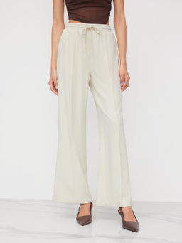 Cider - Mid Rise Knotted Straight Leg Trousers