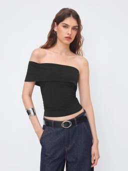 Cider - Multi-way Asymmetrical Neck Ruched Tank Top