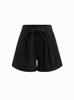Cider - Denim Mid Rise Bowknot Shorts