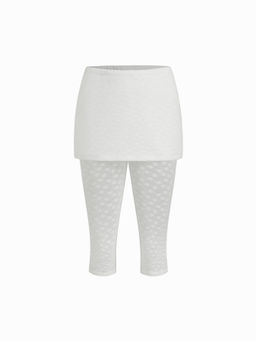 Cider - Low Rise Lace Floral Capri Pants