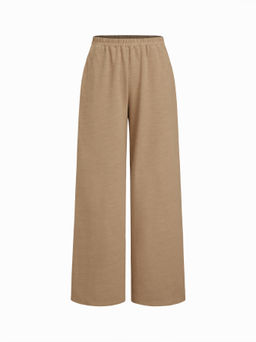 Cider - 100% Cotton Mid Rise Elastic Waist Straight Leg Trousers