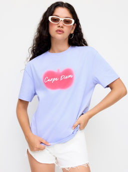 Cider - Cotton Carpe Diem Apple Graphic Oversized Tee