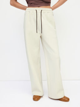 Cider - Cotton-blend Mid Rise Elastic Waist Drawstring Straight Leg Trousers