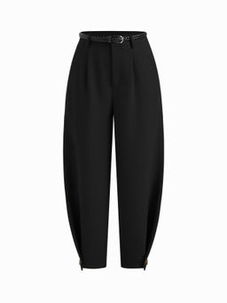 Cider - Mid Rise Barrel-leg Trousers With Belt