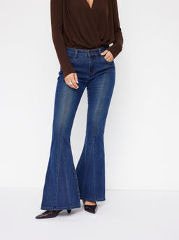 Cider - Stretch Denim Low Rise Flared Jeans