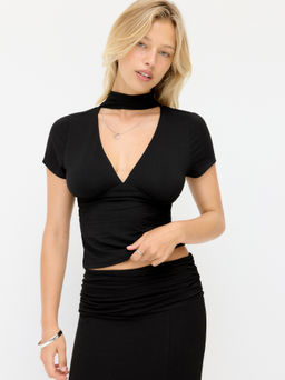 Cider - Scarf V Neck Tee