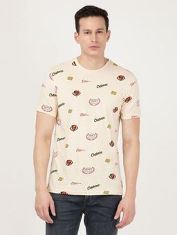 Lee - Men Printed Yellow T-Shirt (Regular)