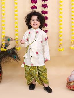 KID1 - Kanha Kurta and Dhoti- Green