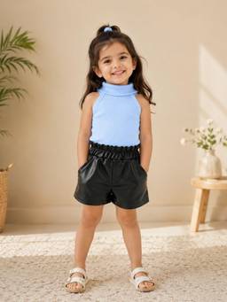 Googo Gaaga - Girls Premium Ribbed Sleeveless Top and Shorts