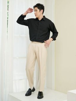 Off Duty India - Korean Baggy Loose Fit Pants For Men - Ivory