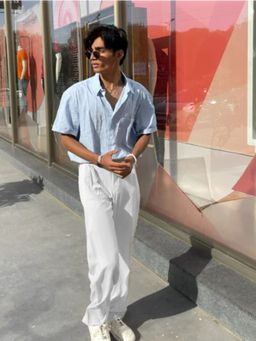 Off Duty India - Korean Baggy Loose Fit Pants For Men - White