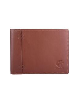 HiLEDER - Rfid Protected Pure Leather Bifold Men's Wallet With 10 Card Slots Tan