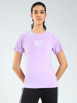 Rock.it - Lavender Printed T-Shirt for Women