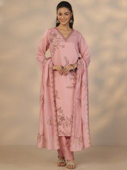 Libas - Peach Cotton Kurta With Salwar & Dupatta