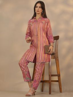 Libas - Peach Organza Co-Ord Set