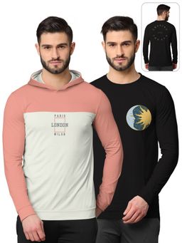BULLMER - Printed Full Sleeve Sweatshirts For Men Multi-color (Pack of 2)