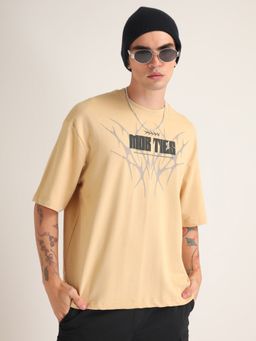 Weezy - Beige Mob Ties Oversized T-Shirt