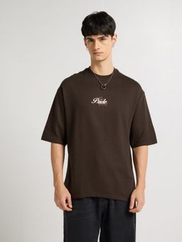 Weezy - Premium Chocolate Brown Pride Devil Oversized T-Shirt