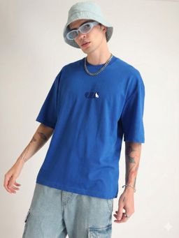 Weezy - Premium Royal Blue Way Bigger Oversized T-Shirt