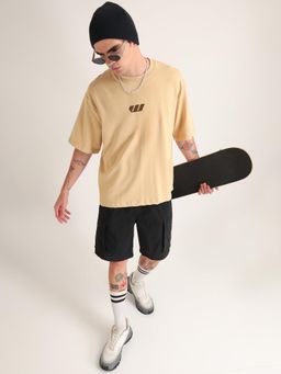 Weezy - Premium Beige Suffering Oversized T-Shirt