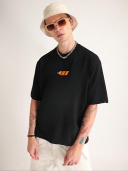 Weezy - Premium Jet Black Melancholy Oversized T-Shirt