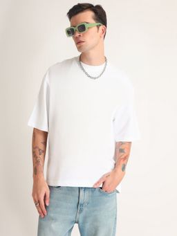 Weezy - White Premium Cotton Oversized T-Shirt