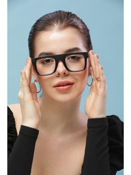 RESIST EYEWEAR - Unisex UV Protected Black Clear Square Sunglasses (49)