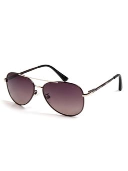 HASHTAG EYEWEAR - Unisex Full Rim Polarized & 100 UV Protected Aviator Brown Lens Sunglasses (59)