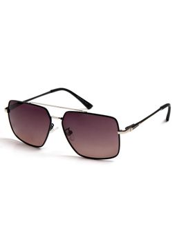 HASHTAG EYEWEAR - Unisex Full Rim Polarized & 100 UV Protected Aviator Brown Lens Sunglasses (59)
