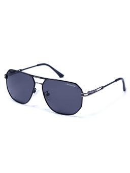 HASHTAG EYEWEAR - Unisex Full Rim Polarized & 100 UV Protected Navigator Grey Lens Sunglasses (58)