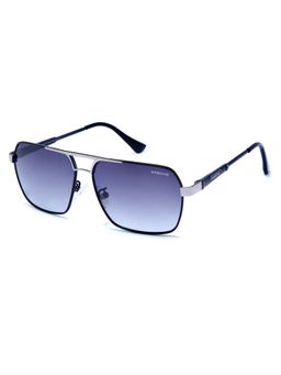 HASHTAG EYEWEAR - Unisex Full Rim Polarized & 100 UV Protected Rectangle Blue Lens Sunglasses (57)