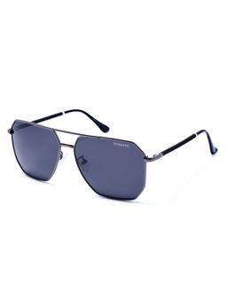 HASHTAG EYEWEAR - Unisex Full Rim Polarized & 100 UV Protected Navigator Grey Lens Sunglasses (60)