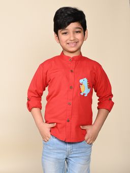 Lil Pitaara - Full Sleeves Red Shirt