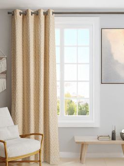 BLANC9 - Branchlet Yellow Polyester Cotton Curtain