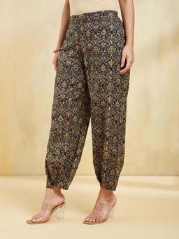 Fabindia - Black Cotton Ajrakh Printed Salwar