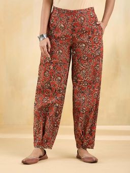 Fabindia - Maroon Cotton Kalamkari Printed Salwar