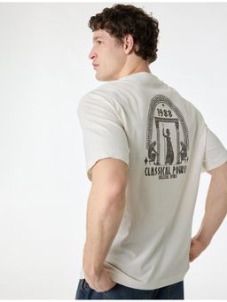 Koton - Back Graphic T-Shirt - Off White
