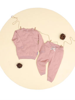 Mi Arcus - Showering Love Unisex Jumper Knitted Pullover Pyjama Pink (Set of 2)