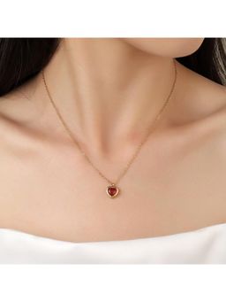Salty - Women Red Heart Charm Necklace