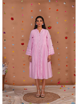 Tangerine by ASFA - Pink Pleated Midi Dress