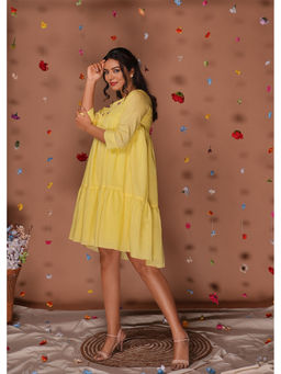 Tangerine by ASFA - Yellow Gathered Dress