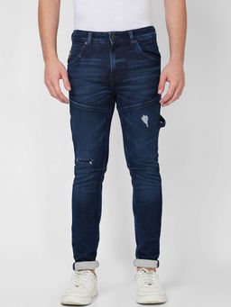 Spykar - Mid Rise Regular Fit Blue Jeans for Men