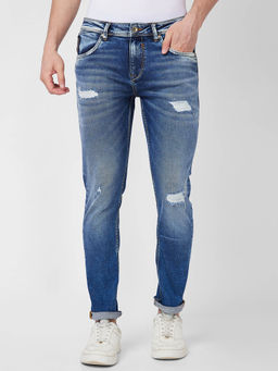 Spykar - Low Rise Slim Fit Blue Jeans for Men