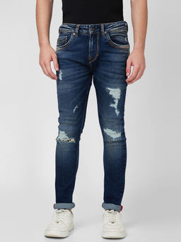 Spykar - Low Rise Slim Fit Blue Jeans for Men