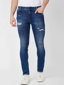 Spykar - Low Rise Slim Fit Blue Jeans for Men