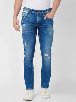 Spykar - Low Rise Slim Fit Blue Jeans for Men