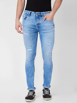 Spykar - Low Rise Slim Fit Blue Jeans for Men