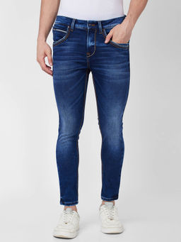 Spykar - Mid Rise Regular Fit Blue Jeans for Men