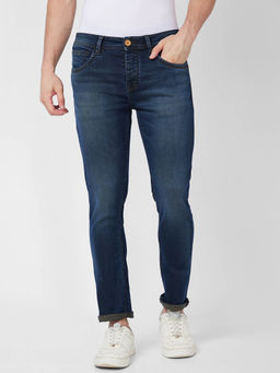 Spykar - Mid Rise Regular Fit Blue Jeans for Men