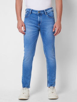 Spykar - Mid Rise Skinny Fit Blue Jeans for Men